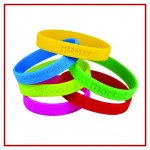 De-bossed silicone bracelet